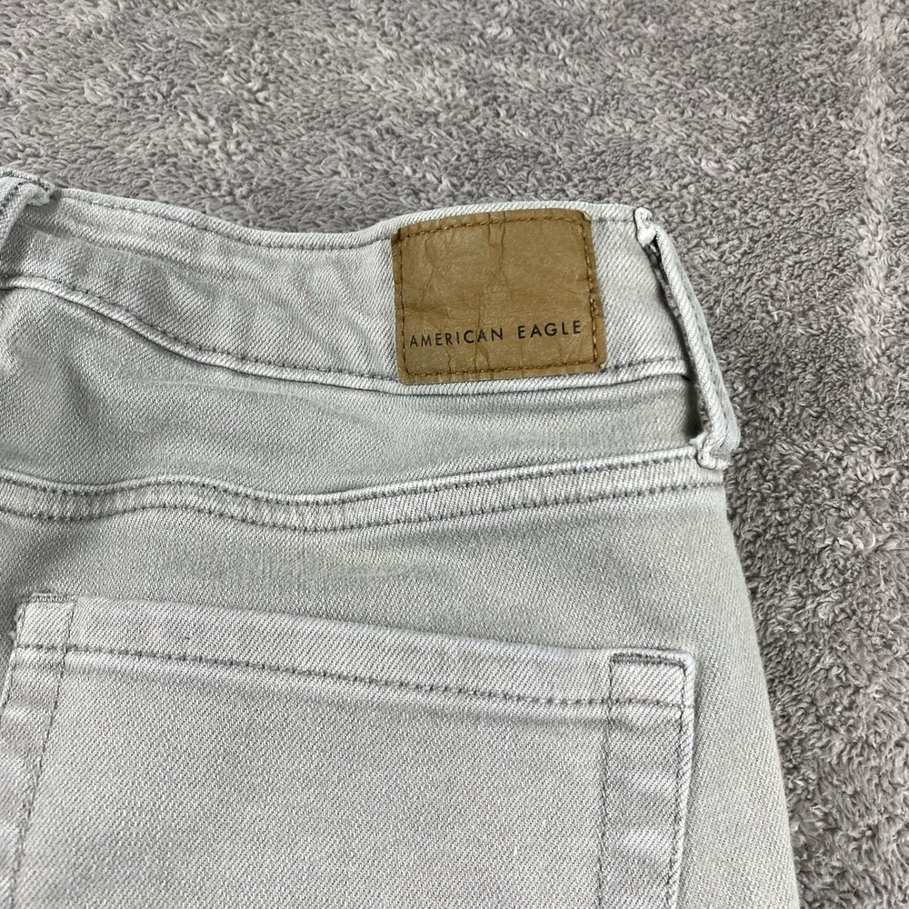 American Eagle Super Stretch High Rise Jegging Jeans Womens 6 R Gray - Picture 14 of 15